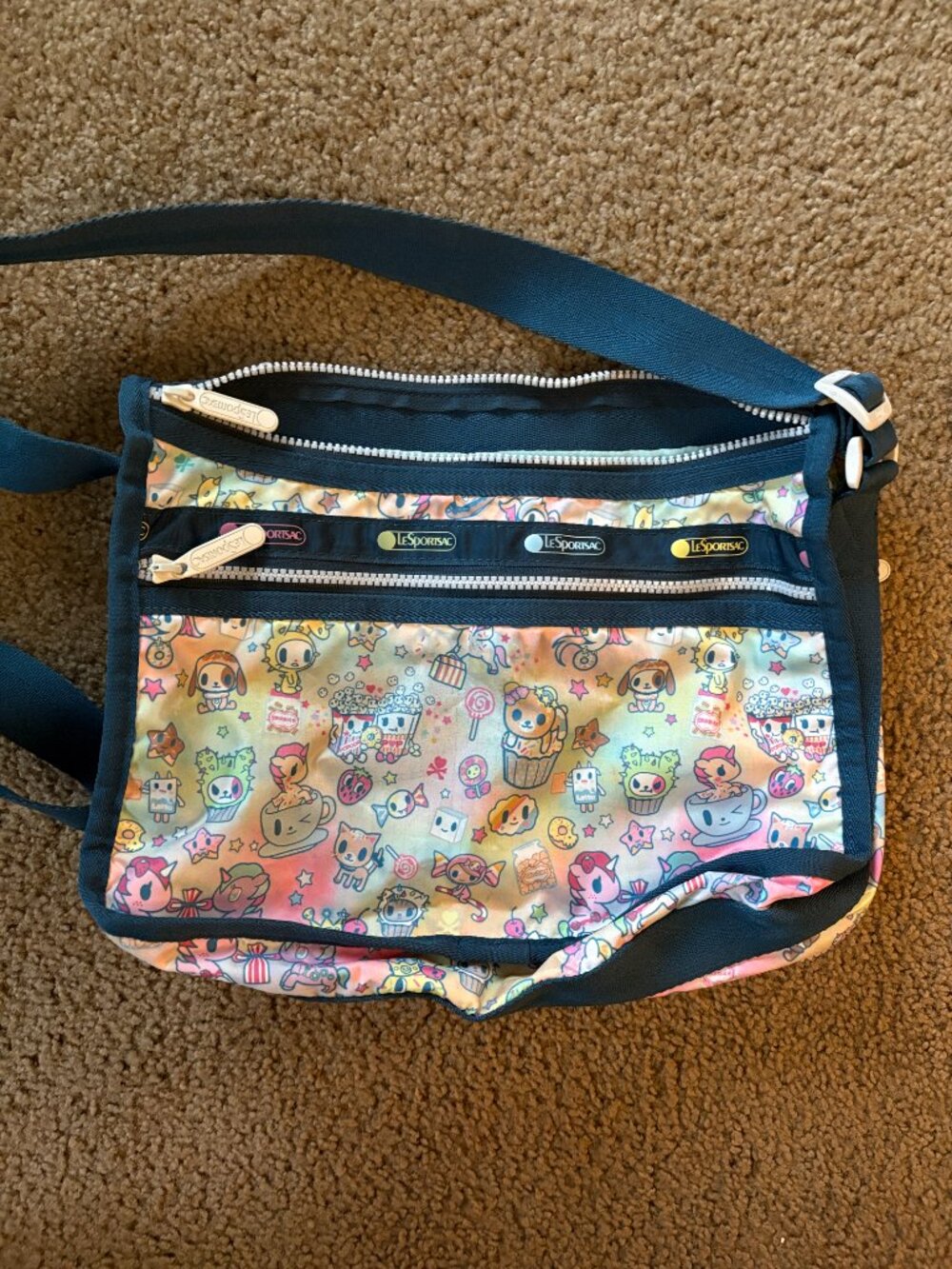 Tokidoki for LeSportsac Happy Foods Deluxe Everyday Crossbody Purse - Picture 5 of 13